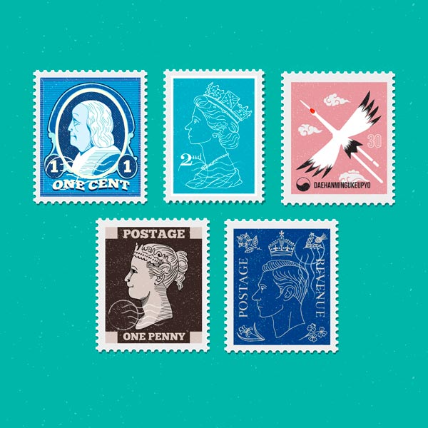 Etichette Milano: francobolli collezione