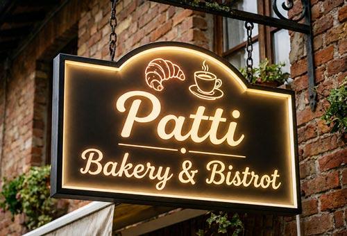 Dettagli fanno più rumore del logo insegna bar