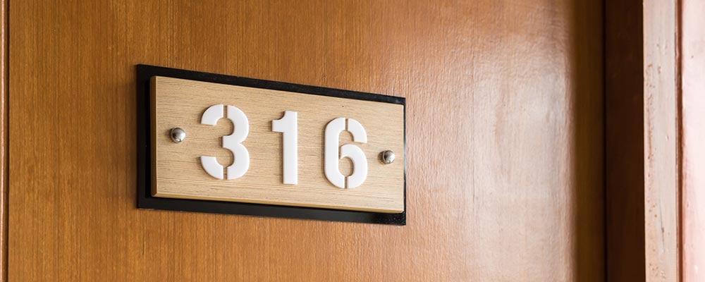 Targhe hotel Milano: numero stanza