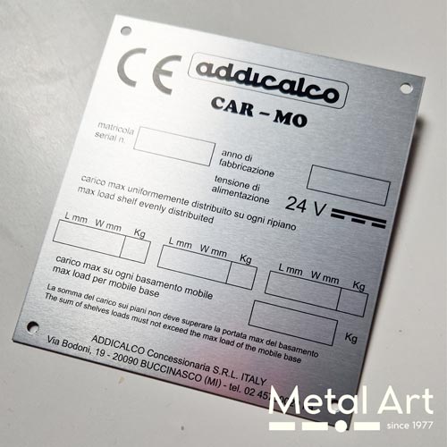 Targhetta CE Milano