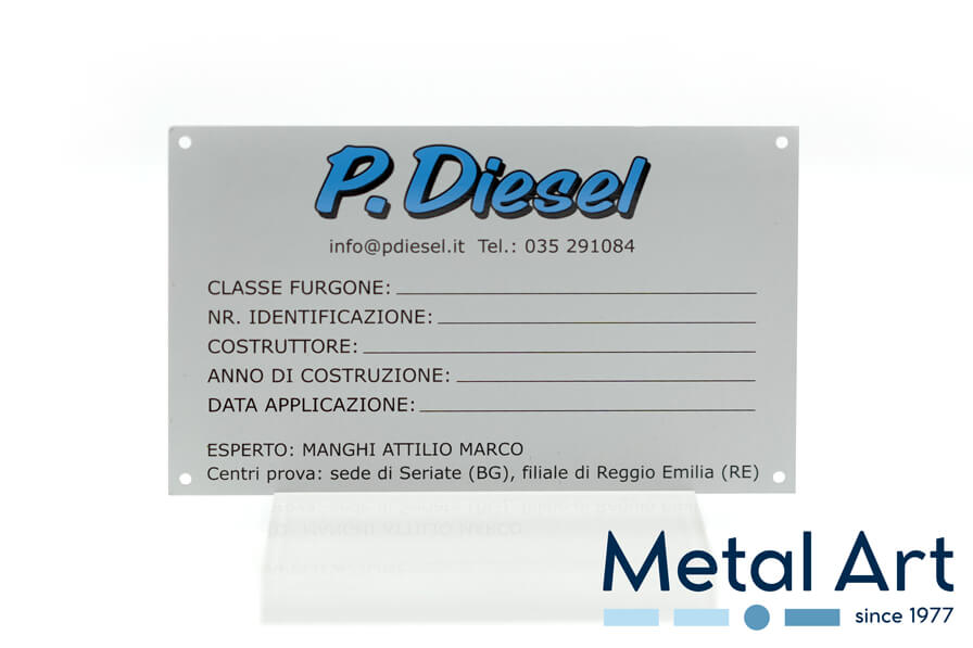 Targhetta Autoadesiva Per Cassetta Lettere - Alluminio Spazzolato, Personalizzabile 1-3 Righe